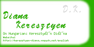 diana keresztyen business card